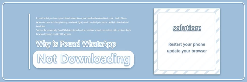 Fouad WhatsApp Not Downloading